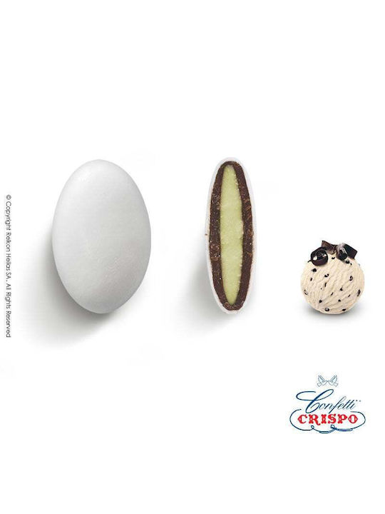 Relkon Κουφέτα Cioco Passion σε Σχήμα Οβάλ Πλακέ με Γεύση Stracciatella Λευκό 1000gr