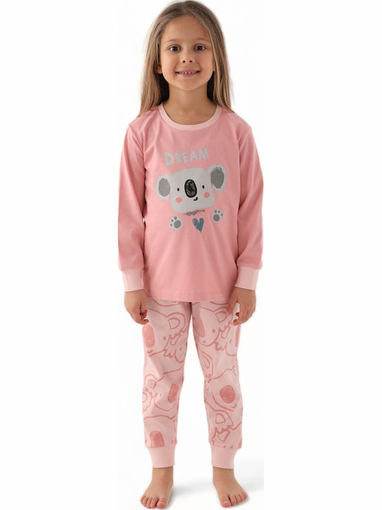 Roly Poly Kinder Schlafanzug Winterlich Salmon