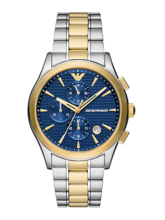 Emporio Armani Paolo Herrenuhr 42mm Chronograph Batterie mit Gold