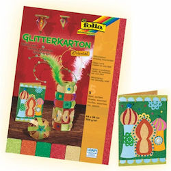 Folia Χαρτόνι Glitter 5 Φύλλα 24x34εκ.