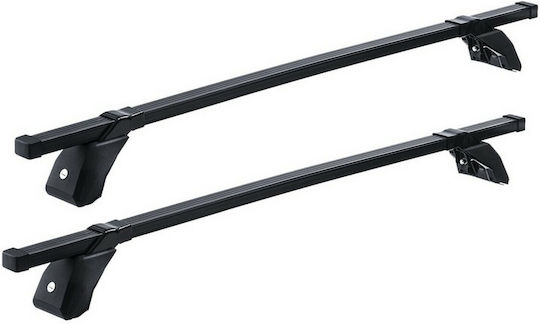 Hermes Metallic Car Roof Bars for Ford Escort 3D Express Van 1991-2001 Set with Roof Rack Legs Black