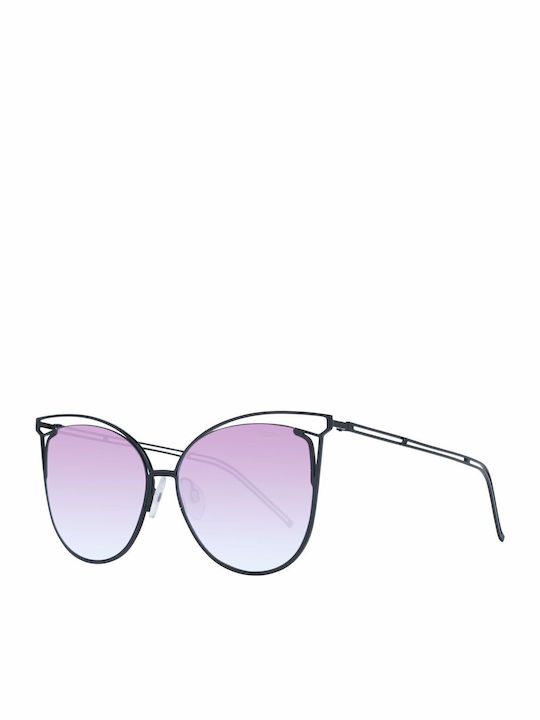 Ana Hickmann Women's Sunglasses with Black Frame and Purple Gradient Lens HI3048 09C