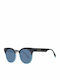 Women's Sunglasses with Brown Tartaruga Plastic Frame and Blue Lens