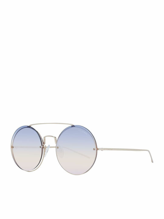 Ana Hickmann Unisex Sunglasses with Gold Metallic Frame and Multicolour Gradient Lens HI3090 04A