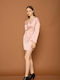E-shopping Avenue Mini Evening Dress Satin Pink