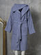 Melinen Liberty Hooded Bathrobe Jean 420gr/m²