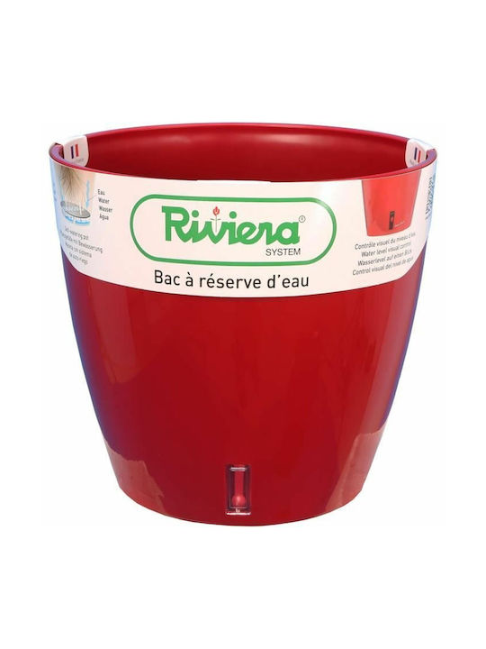 Riviera Flower Pot Self-Watering 36x33cm Red