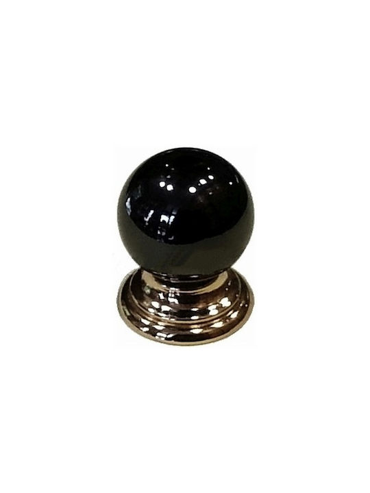 Amig Knopf Möbelgriff aus Metallisch Black Ø35mm 63 1Stück