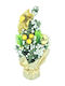 Christmas Decorative Snowy Wood Tree Adorned Gold