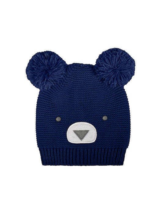 Stamion Αρκουδάκι Kids Beanie Knitted Blue