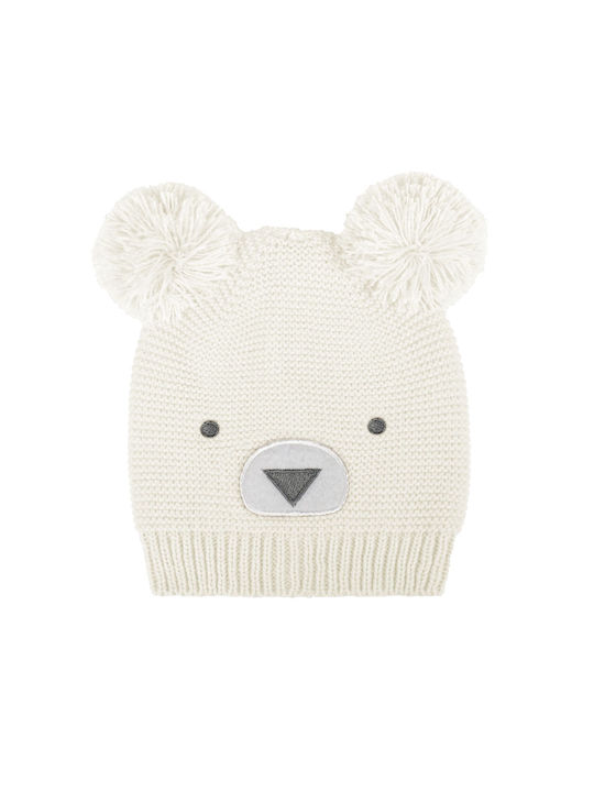 Stamion Αρκουδάκι Kids Beanie Knitted White
