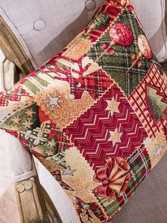 Teoran Christmas Decorative Pillow Tinsel Square 30x30cm