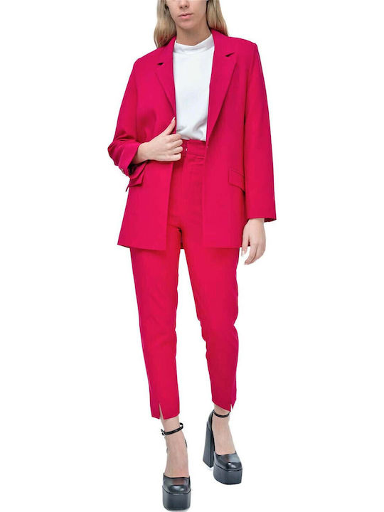 Damen Stoff Hose Cherry