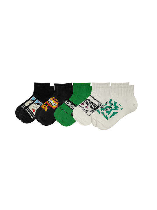 WP Socks Black/Green/White