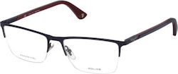 Police Metal Eyeglass Frame Black VPL884 0502