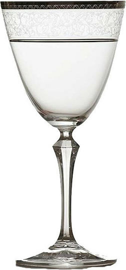 Bohemia Elisabeth Set of Glasses for White Wine made of Crystal in Silver Color Stemmed 250ml 6pcs