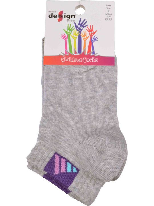 Design Socks Kinderstrümpfe Knöchelsocken Gray