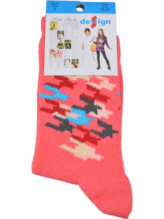 Design Socks Kinderstrümpfe Koralle