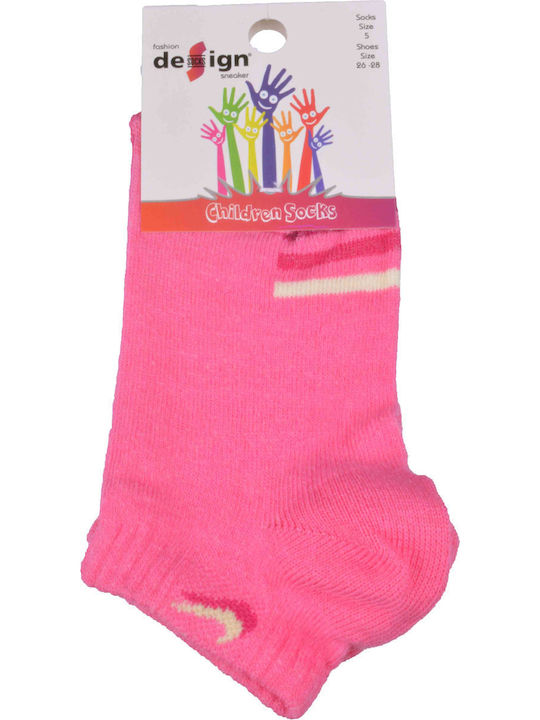 Design Socks Șosete Scurte pentru Copii Fuchsia