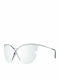 Ana Hickmann Women's Sunglasses with Silver Metal Frame and Silver Mirror Lens AH3173 03B
