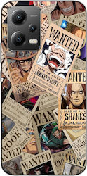 One-piece-wanted-posters Silicone Back Cover Durable Black (Poco X5)