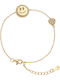 Breeze Women's Silver Gold Plated Bracelet with Zircon 15cm