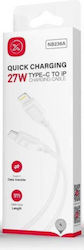 XO NB-Q236A USB-C to Lightning Cable 27W Λευκό 1m (XO-NB236A-WH)