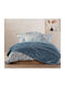 Nef-Nef Homeware Loft Blanket Velvet Single 160x220cm. Smoke Blue