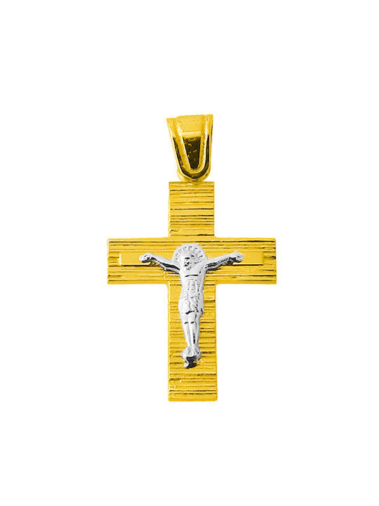 Xrisokosmima Herren Gold Kreuz 14K