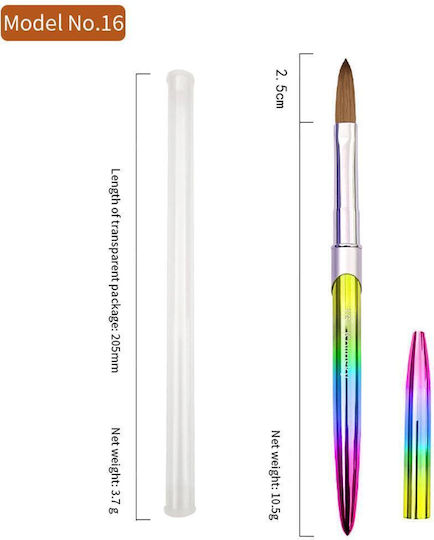 Kolinsky Nail Brush Acrylic with Natural Hair