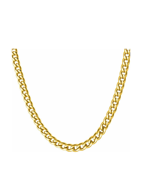 Theodora's Jewellery Chain Neck Cuban made of Steel Wide Thickness 7mm