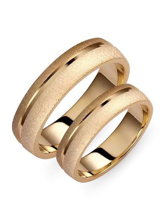 Paraxenies Βέρα από Ροζ Χρυσό 14Κ