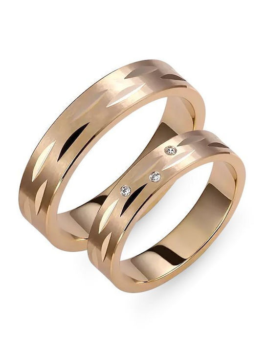 Paraxenies Inel de logodnă din Roz Aur 14K