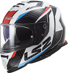 LS2 FF800 Storm II Racer Full Face Helmet with Pinlock and Sun Visor ECE 22.06 1530gr Blue Red