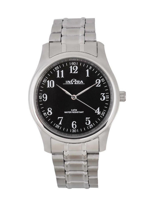 Inora Herrenuhr Batterie mit Silber rostfreiem Stahlarmband