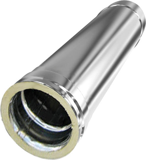 Inox Shell Καμινάδα Καπνοδόχου Inox 130mm Ασημί