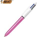 Bic Pen Ballpoint with Gold Ink Pink