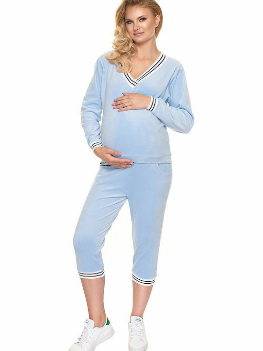 PeeKaBoo 0202 Maternity Leggings Set Blue