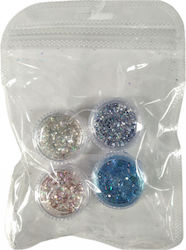 Set Glitter for Nails 4pcs