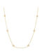 Vogue Necklace from Gold Plated Silver with Zircon