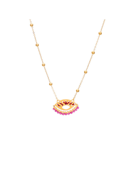 LifeLikes Necklace Rosary Eye Gold Plated