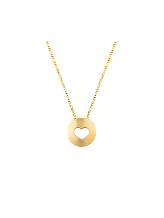 Ekan Halskette mit Design Herz aus Gold 14K
