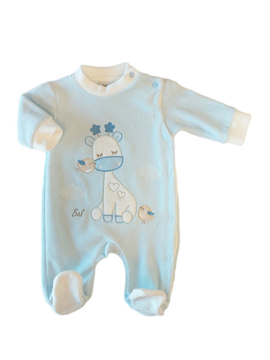 Sweet Baby Baby Bodysuit Long-Sleeved Velvet Sky Blue