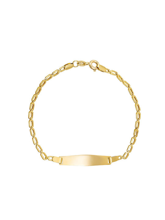 Papoulidis Jewellery Kids Gold ID Bracelet 14K for Girl