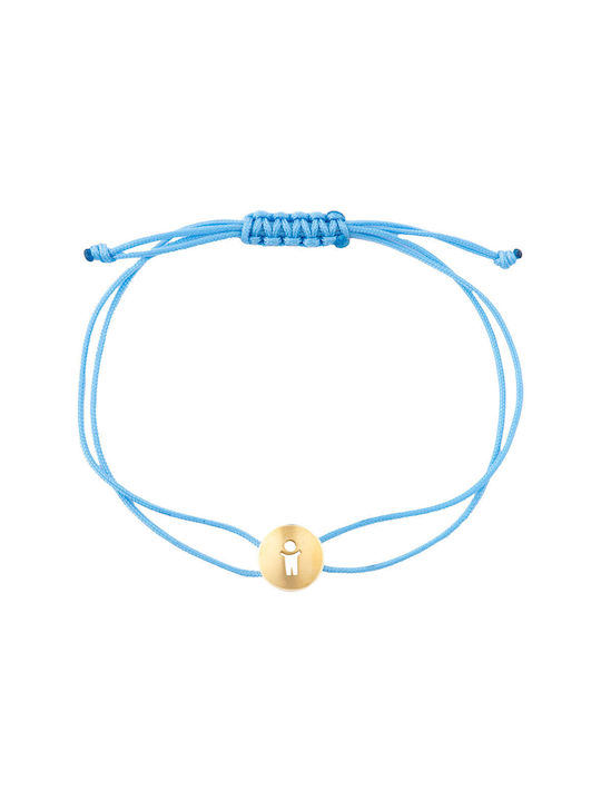 Ekan Brățară Copii Macrame din Aur 14K