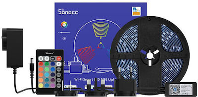 GloboStar Waterproof LED Strip Power Supply 12V RGB Length 5m with Power Supply
