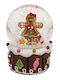 Fetița De Turtă Dulce Glob De Zăpadă De Crăciun 4.5x4.5cm