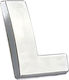 Auto Gs Litere Autocolante Auto 2.7 x 2.7cm în Culoarea Argintiu 1buc