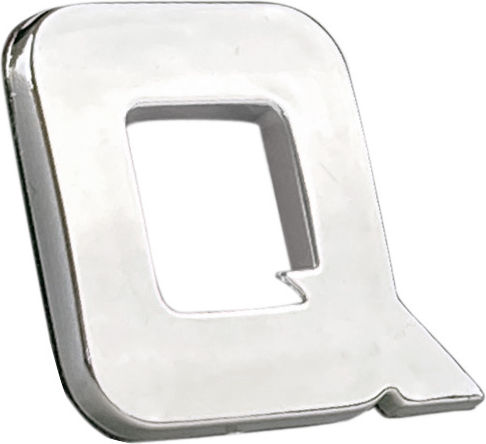 Auto Gs Litere Autocolante Auto 2.7 x 2.7cm în Culoarea Argintiu 1buc
