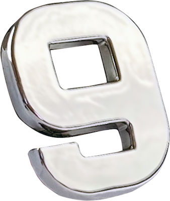 Auto Gs Adhesive Letter for Car 2.7 x 2.7cm in Silver Colour